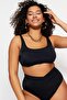 أسود طوق مربع Bralette حجم كبير بيكيني أعلى TBBSS23CT00005