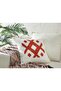 Roche Punch Embroidered Throw Pillow Cover 45x45 Cm Natural