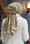 Women's Luxury Medina Silk Shawl Beige-4