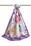 Women's Luxury Medina Silk Shawl Beige - Purple - 2