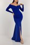 New Season Madonna Neck Deep Slit Long Sleeve Evening Dress and Graduation Dress 582261 724 - 3