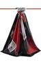 Women's Luxury Medina Silk Shawl Claret Red - Black - 2