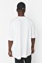 White Oversized /Wide Cut Short Sleeve T-Shirt Tmnss22Ts0317 - 4