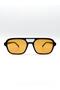 Bridge Black Orange Unisex Sunglasses
