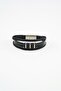 Men's Genuine Knitted Leather Combination 3-Piece Bracelet with Magnetic Clip - 2