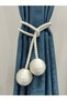 Two Roll Side Tie Backdrop Curtain Collection Apparatus Cream