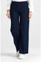 Miyase En Length Lycra Wide Leg Trousers Navy Blue - 3