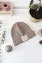 Ribbed Bitter Brown-stone 2-Piece Beret - 3