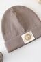 Ribbed Bitter Brown-stone 2-Piece Beret - 5