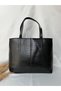 Women's Crocodile Black Briefcase School Business Bag Shoulder Bag Large Wide Daily Useful Bag Stylish Bag