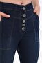 Women's Ankle Pants with Front Buttons - 5