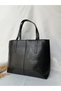 Women's Crocodile Black Briefcase School Business Bag Shoulder Bag Large Wide Daily Useful Bag Stylish Bag - 2