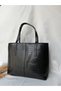 Women's Crocodile Black Briefcase School Business Bag Shoulder Bag Large Wide Daily Useful Bag Stylish Bag - 3