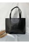 Women's Crocodile Black Briefcase School Business Bag Shoulder Bag Large Wide Daily Useful Bag Stylish Bag - 4