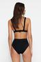 Siyah Cut Out Detaylı Yüksek Bel Regular Bikini Altı TBESS20BA0184 - 5