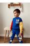 Children's Paw Oil Printed Cotton Bottom Top Tracksuit Set - 2