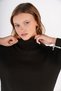 Women's Brown 100% Organic Cotton Turtleneck Knitwear Sweater Trist-6103 - 6