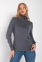 Women's Ink 100% Organic Cotton Turtleneck Knitwear Sweater Trist-6103 - 3
