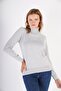 Women's Gray 100% Organic Cotton Turtleneck Sweater Trist-6103