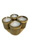 El Yapımı Bambu 4'lü Mum 4*5cm - 2