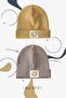 Rib Beanie Mustard-stone 2-pack