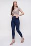 Dark Blue Skinny High Waist Lycra Stretchy Women's Jeans - 5