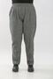 Large Size Winter Elastic Stamp Pants with Pockets - Smoked Lock Pattern - 4