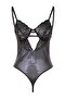 Siyah Dantelli Pencere/Cut Out Detaylı İp Askılı Çıtçıtlı Örme Body THMAW23BD00011 - 4