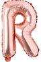 R Letter Rose Gold Foil Balloon 16 Inch 40 Cm