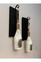 Copy - Stopper Fairy Led Lighted Black Wooden Glass Champagne Bottle Wall Sconce Set of 2 - 6