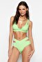 Yeşil Cut Out Detaylı Yüksek Bel Normal Paça Bikini Altı TBESS20BA0184 - 2