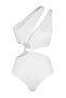 Ekru Tek Omuz Tünelli Cut Out Detaylı Regular Core Mayokini TBESS23MA00206 - 8
