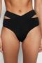 Siyah Cut Out Detaylı Yüksek Bel Regular Bikini Altı TBESS20BA0184 - 3