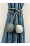 Two Ball Side Tie Backdrop Curtain Collecting Apparatus Darkgrey&Lightgrey - 2