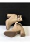 Kafkaslar Thick Heeled Short Boots with Chain Detail - 2