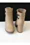 Kafkaslar Thick Heeled Short Boots with Chain Detail - 4