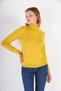 Women's Yellow 100% Organic Cotton Turtleneck Sweater Trist-6103