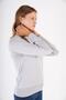 Women's Gray 100% Organic Cotton Turtleneck Sweater Trist-6103 - 2