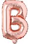 Letter B Rose Gold Foil Balloon 16 Inch 40 Cm
