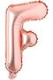 F Letter Rose Gold Foil Balloon 16 Inch 40 Cm