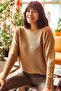 Women's Camel Shaped Bat Oversize Knitwear Sweatshirt - 2
