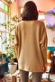 Women's Camel Shaped Bat Oversize Knitwear Sweatshirt - 5
