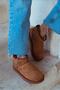 016 Uggcı Mini Beige Suede Ankle Boots with Feather Inside Düztbn - 4