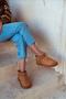 016 Uggcı Mini Beige Suede Ankle Boots with Feather Inside Düztbn - 7