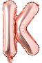 Letter K Rose Gold Foil Balloon 16 Inch 40 Cm
