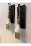 Copy - Stopper Fairy Led Lighted Black Wooden Glass Champagne Bottle Wall Sconce Set of 2 - 4