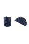 Unisex 2-Piece Smoked Women's Men's Winter Thermal Fleece Stringed Beret Hat with Neck Collar Scarf Beret - 4