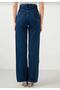 Women's Navy High Waist Lycra Flexible Palazzo Jeans - 3