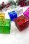 6 Pieces 4 Cm Gift Package Christmas New Year Pine Tree Ornament Mixed Color Gift Box Ornaments - 7