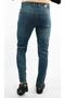 Men's Deep Berk Jeans Slim Fit Slim Fit Frayed Denim Trousers F81006 - 4